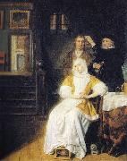 Samuel van hoogstraten anemic lady Spain oil painting artist